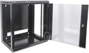 EussoNet 15U Wall Mounted Front Glass - Rear Metal W600*D600 Cabinet - MS-EWM6615B