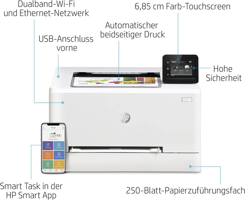 Image of the HP 255dw Printer by IBC INTERNATIONAL - A powerful wireless printer for versatile office printing.